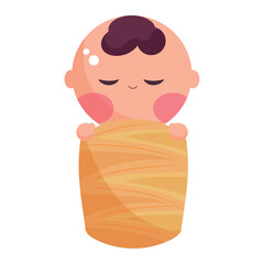 Isolated baby Jesus Nativity Character Christmas season Vector