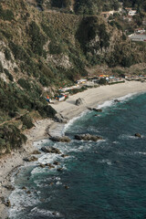 Obraz premium The Italian coast at Capo Vaticano from the viewpoint. 
