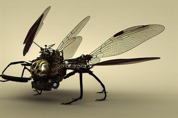 mechanic dragonfly. Generative AI