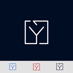 Elegant Logo With Letter Y. Creative and minimal design Y logo. Symbol Y for logo. vector eps10