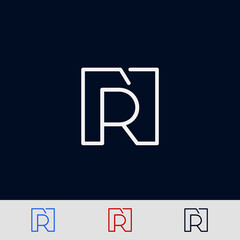 Elegant Logo With Letter R. Creative and minimal design R logo. Symbol R for logo. vector eps10