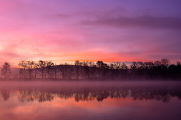 Sunrise over the lake