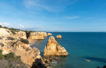 Fototapeta na wymiar the cliffs of portugal in sunsets