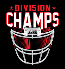 Division champs football helmet facemask with visor © razor33