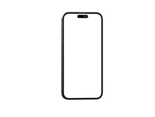 3d smartphone with blank screen isolated