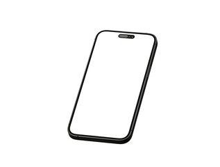 Smartphone frameless blank screen mockup
