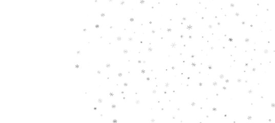 With Realistic Snowflakes Overlay On Light Silver Backdrop. Xmas Holidays