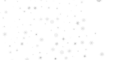 Snowflakes and bokeh lights on the blue Merry Christmas background. 3D render