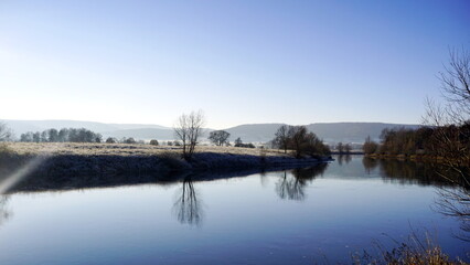 Verschneiter Wintermorgen im Weserbergland Hessisch Oldendorf