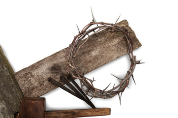 Fototapeta na wymiar Passion Of Jesus - Wooden Crown Of Thorns