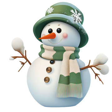 snowman with hat