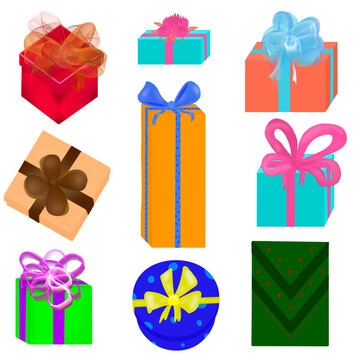 Gift in a box with a bow. Hand-drawn holiday gifts PNG. Present