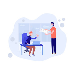 The manager praises the employee for a job well done