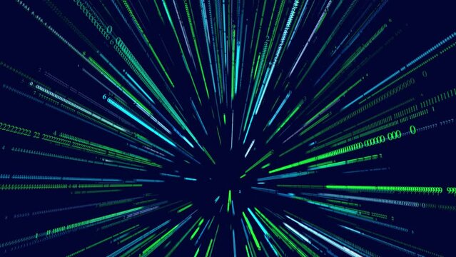glow particles form lines. Info concept lines, ai construction light grid. Lines form hologram. Vj loop abstract sci-fi bg. Hi-tech info technology background with parallel lines.