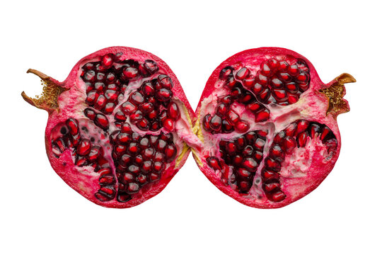 Isolated pomegranate fruit on white background