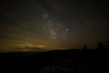 Milky Way from Dolly Sods with thunderstorms in distance