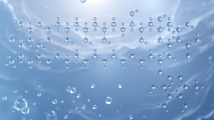 nystatin molecular structure, 3d model Antifungal medication, structural chemical formula view from a microscope