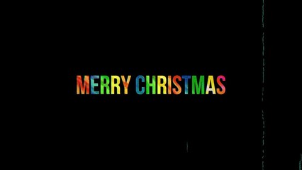 Merry Christmas text animation with glitch effect and retro colors. 4k 60fps footage for merry christmas - Powered by Adobe