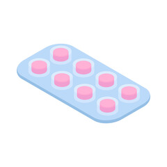Isometric Pills Blister Composition