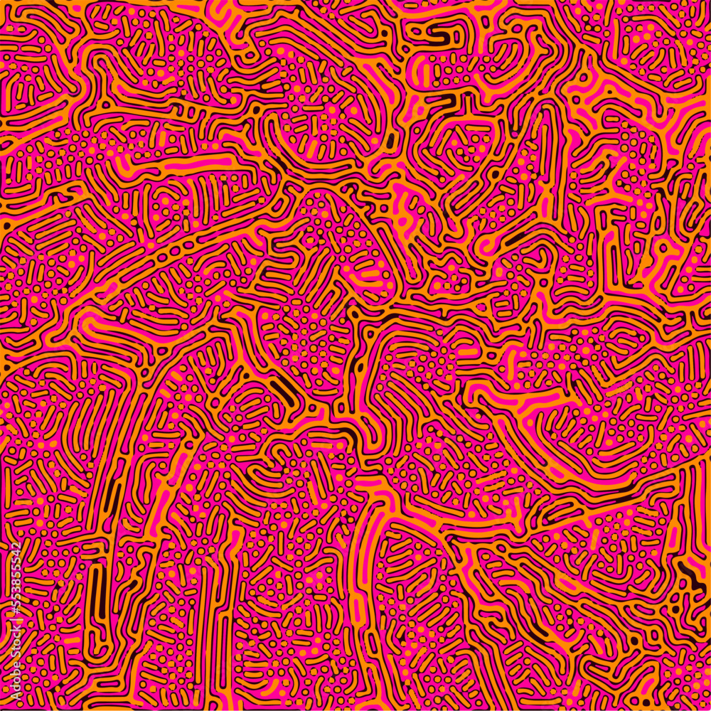 Aufkleber Psychedelic vivid abstract background with a pattern of curved lines.