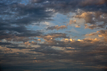 Dramatic cloudscape with blue sky and clouds