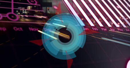 Image of scope scanning and data processing over globe