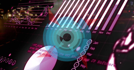 Image of scope scanning and data processing over globe