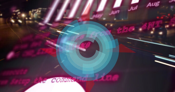 Image of scope scanning and data processing over globe