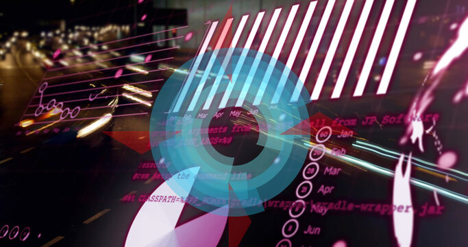 Image of scope scanning and data processing over globe