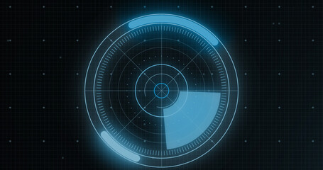 Image of interference over graph on blue background