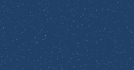 Composition of snow falling on blue background