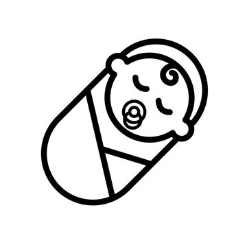 Sleeping Baby - Vector Icon