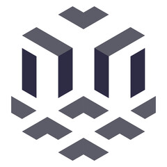  Hexagonal Packed Triangles 3d illusion abstract illustration