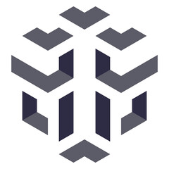 Obraz premium Hexagonal Packed Triangles 3d illusion abstract illustration