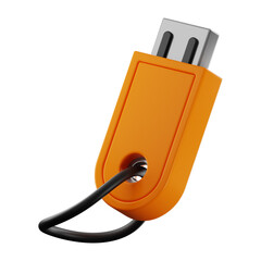 Premium technology usb storage icon 3d rendering on isolated background