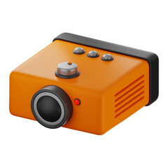 Premium technology projector icon 3d rendering on isolated background