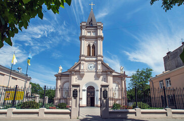 Fototapeta na wymiar Catholic Church of St. Mary in Odessa, Cathedral of the Assumption of the Blessed Virgin Mary