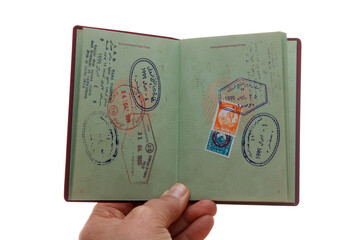 Fototapeta premium Einreisestempel im Reisepass