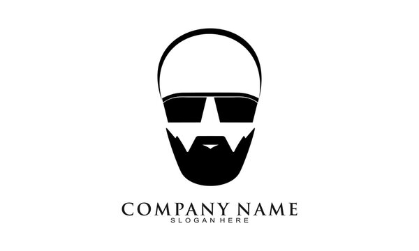 Bald head people vector logo