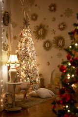 Fototapeta na wymiar Christmas home decor, still life and decorations