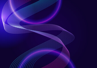 abstract technology particles mesh background with wave lines