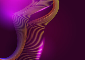 abstract particles wave line background banner