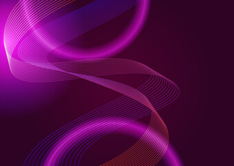 abstract particles wave line background banner