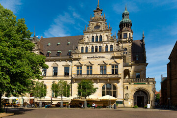 Fototapeta na wymiar Historical centre of the medieval Hanseatic City of Bremen, Germany Jily 15, 2021