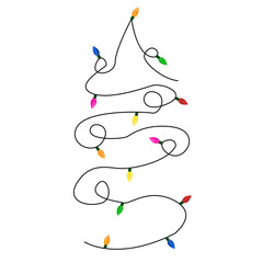 Christmas light clipart illustration