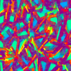 Model pattern render with abstract colorful shapes