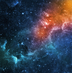 The galaxy against the background of the starry night sky. Panoramic view on Galaxy and stars, view...