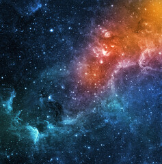 The galaxy against the background of the starry night sky. Panoramic view on Galaxy and stars, view from space. Elements of this image furnished by NASA.