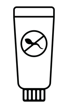 spermicide icon, contraceptive gel, spermicide vector illustration, black, transparent background, contraception