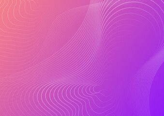 gradient pink and purple background with wave lines